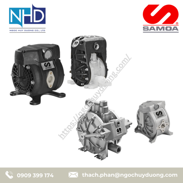 Bơm màng khí nén Air Operated Diaphragm Pumps SAMOA chính hãng DC20, DF100, DF30, DP200 VN