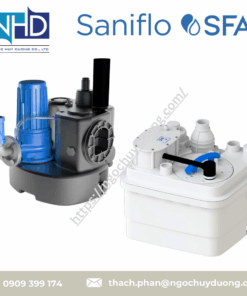 Máy bơm nâng thoát nước thải xámchính hãng Saniflo Sanicom Series Sanicom 1, Sanicom 2 Vietnam