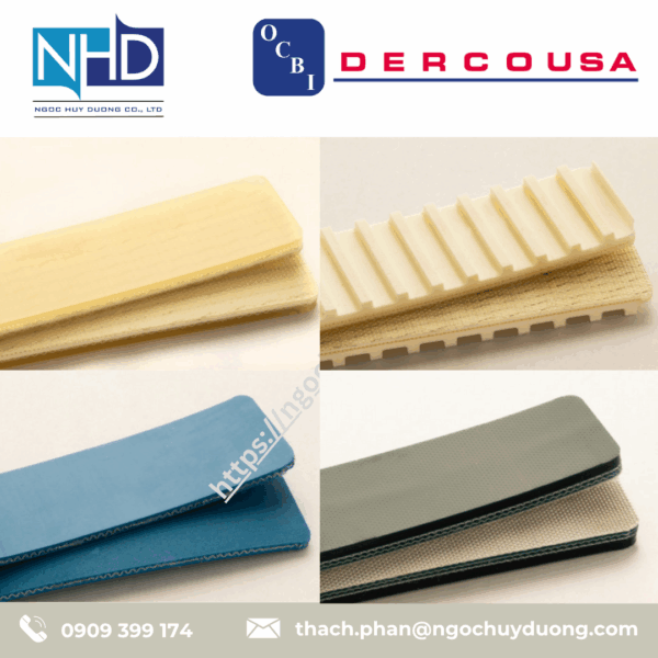 Băng tải DERCO USA PU trắng – dùng cho ngành dược và thực phẩm sạch Derco UM22-06, Derco UM22-84FF, Derco 2RHA 15-2 PU