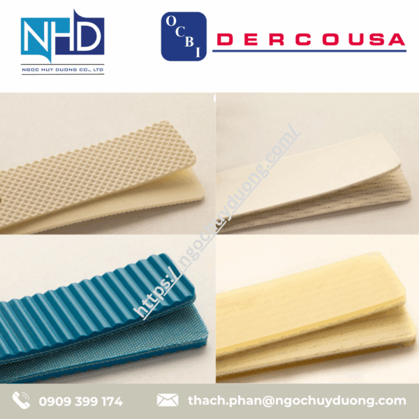 Băng tải DERCO USA dược phẩm – kháng hóa chất, chống tĩnh điện Derco U22-24A, Derco U22-24FF, Derco UM32-26