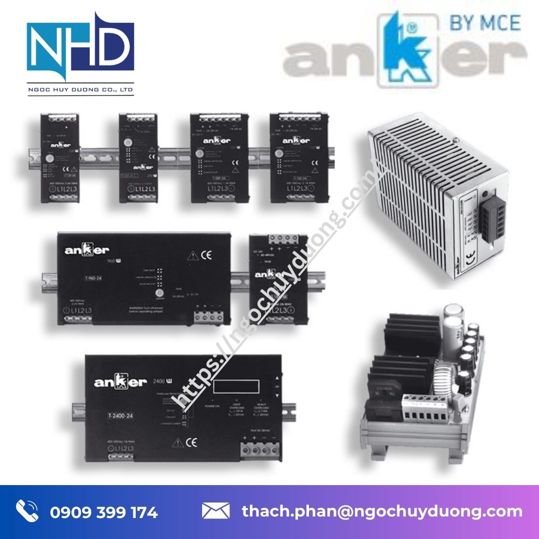 Anker MCE 11A – Bộ nguồn 3 pha công suất trung bình, 11A, phù hợp tủ điều khiển nhỏ