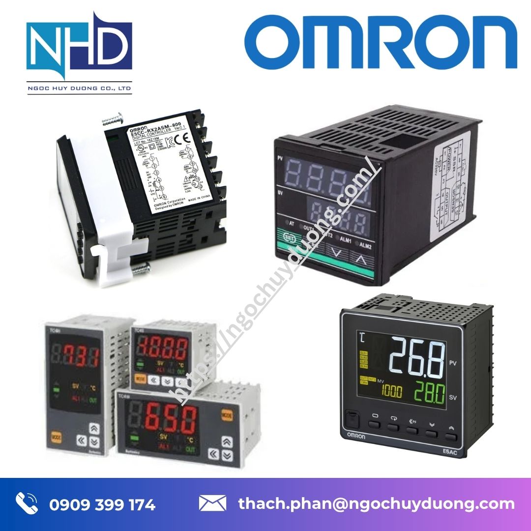 Phân phối Bộ điều khiển nhiệt độ OMRON E5CC-TX2ASM-802 – SSR output, 24 VDC, RS-485