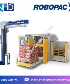 máy xếp hàng lên pallet tự động High Infeed Palletizer Robopac – Cấp hàng cao, năng suất cao hơn 10–12 pallet:giờ