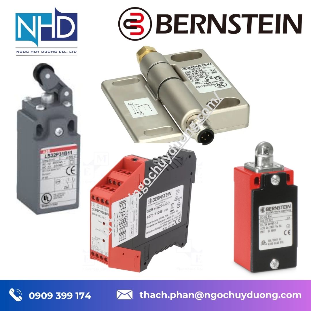 Rơ le an toàn Bernstein SCR4-W22-3.5-D – Giải pháp bảo vệ tối ưu tủ điện điều khiển công nghiệp.