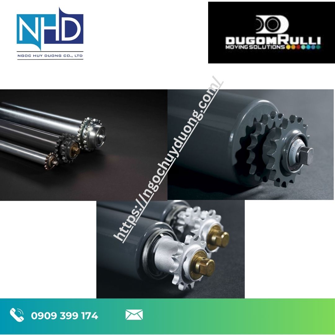Con lăn truyền động bằng xích DUGOM RULLI MTI, MSI, MTS, MSE – Tải trung, tải nặng