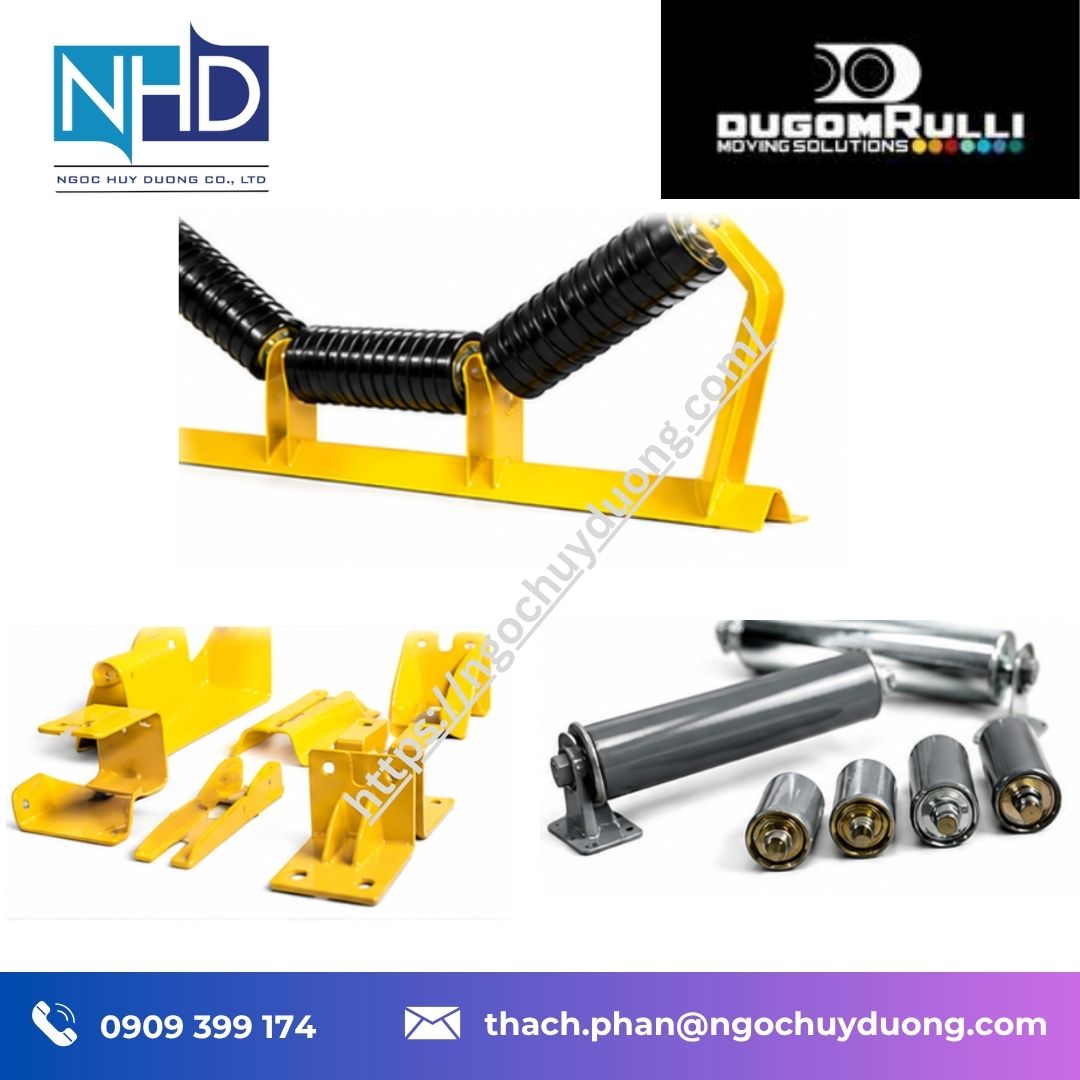 Đại lý giá tốt Giá đỡ DUGOM RULLI băng tải ống chính hãng, giá tốt