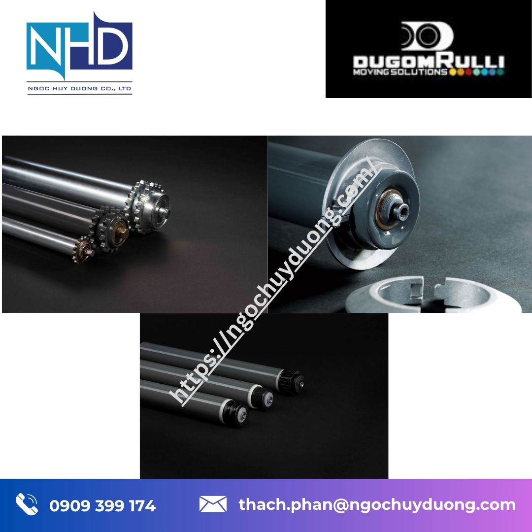 Tổng kho hàng sẵn Con lăn truyền động bằng xích DUGOM RULLI MTI, MSI, MTS, MSE – Tải trung, tải nặng