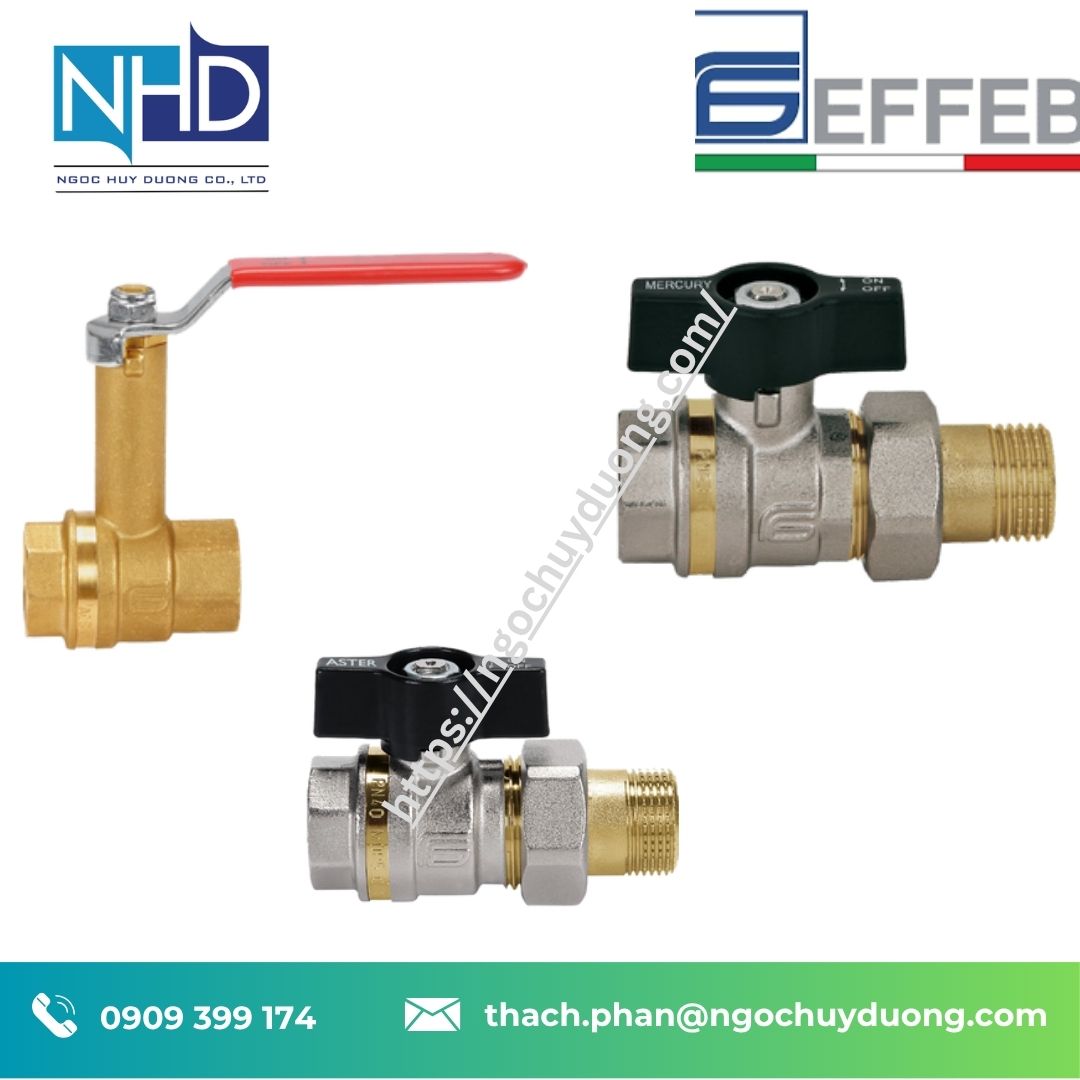 Van bi đồng EFFEBI áp suất 40 bar hàng sẵn