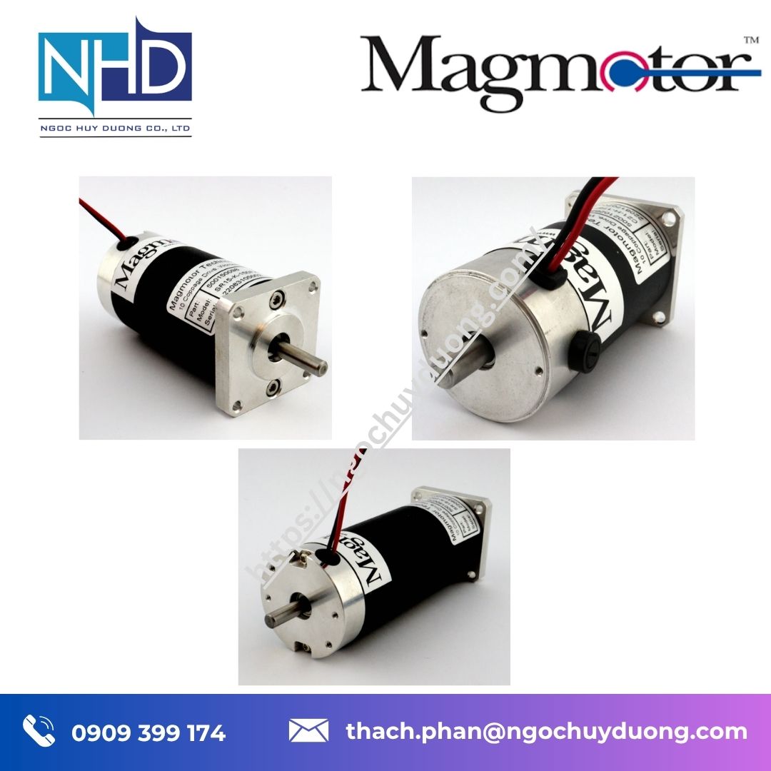 Tổng kho hàng sẵn Động cơ DC chổi than Magmotor C21 – Mô-men cao, NEMA 23