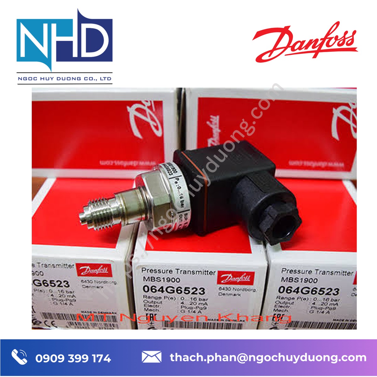 Đại lý giá tốt Đại lý thiết bị Danfoss MBS 1900 064G6523