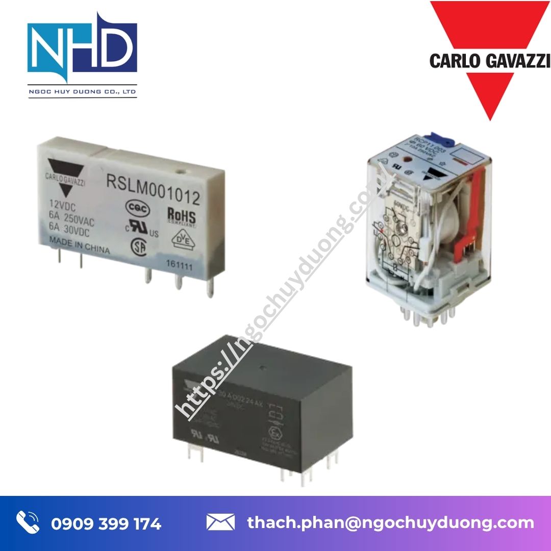 Đại lý giá tốt Rơ le công nghiệp Carlo Gavazzi – Chính hãng