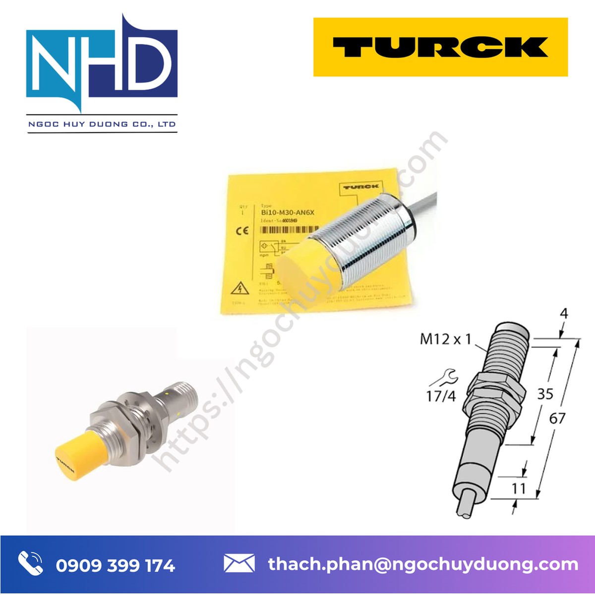 Tổng kho hàng sẵn Cảm biến điện cảm TURCK IO-Link Chính hãng