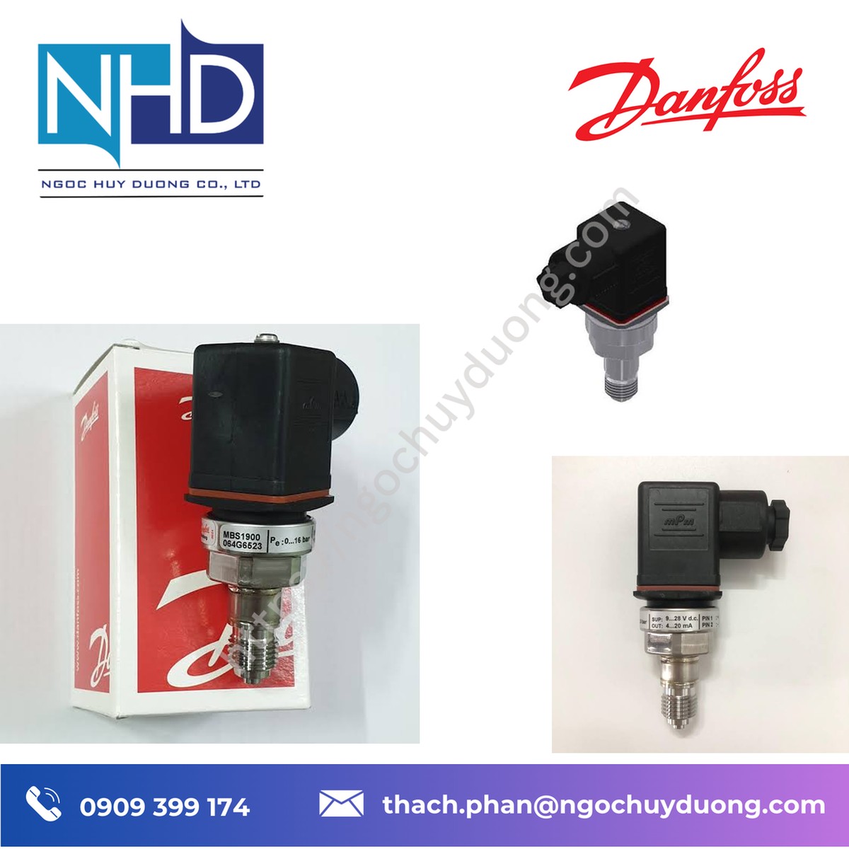 Tổng kho hàng sẵn Đại lý thiết bị Danfoss MBS 1900 064G6523