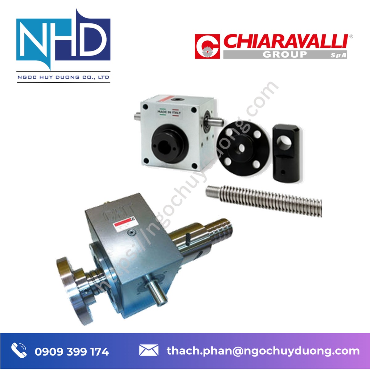 Tổng kho hàng sẵn Kích vít me cơ khí Chiaravalli CHS1T – Hàng chính hãng